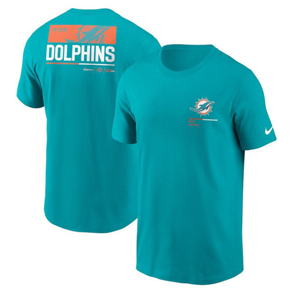 Men's Miami Dolphins Aqua Team Incline T-Shirt
